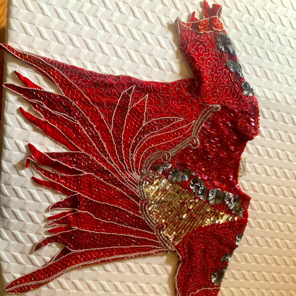 Vintage sequin silk shirt
